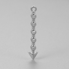 925 Sterling Silver Arrow Bar Charms