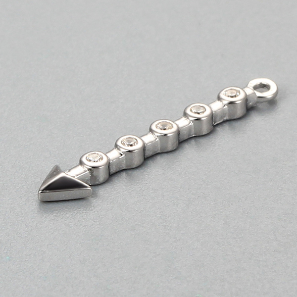925 Sterling Silver Arrow Bar Charms