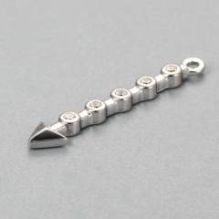 925 Sterling Silver Arrow Bar Charms
