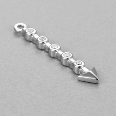 925 Sterling Silver Arrow Bar Charms
