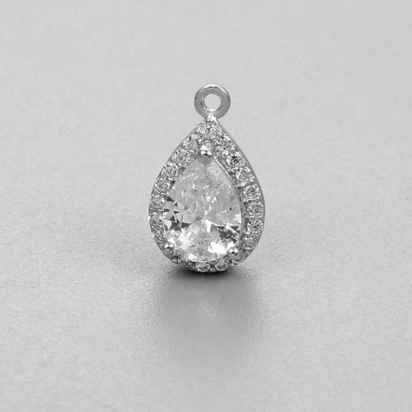925 Sterling Silver 10.4mm Drop Pendant