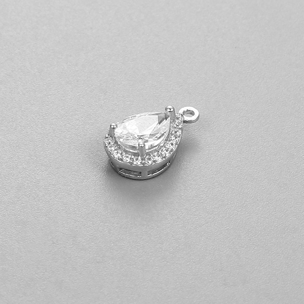 925 Sterling Silver 10.4mm Drop Pendant