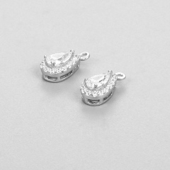 925 Sterling Silver 8.4mm Teardrop Shape Charms