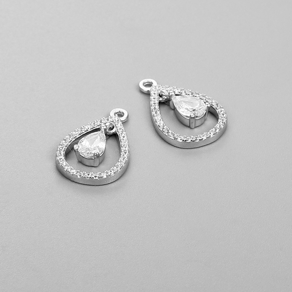 925 Sterling Silver Wedding Stone Pendant