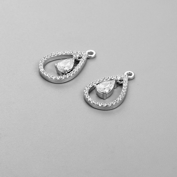 925 Sterling Silver Wedding Stone Pendant
