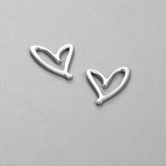 925 Sterling Silver Cute Heart Charms