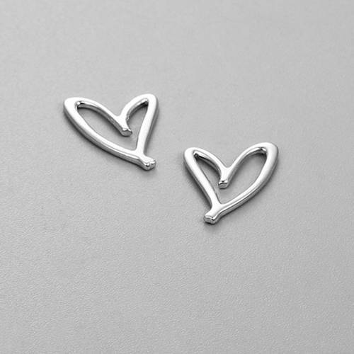 925 Sterling Silver Cute Heart Charms