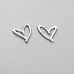 925 Sterling Silver Cute Heart Charms