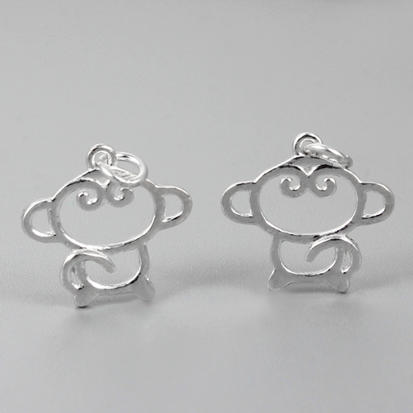 925 Sterling Silver Monkey Charms