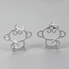 925 Sterling Silver Monkey Charms