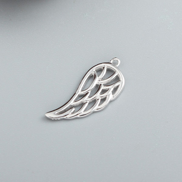 925 Sterling Silver Hollow Angel Wing Pendants