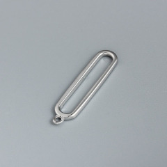 925 Sterling Silver Long Oval Ring Charm