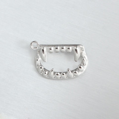 925 Sterling Silver Halloween Teeth Charm
