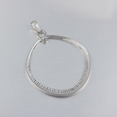 925 Sterling Silver Big Round Ring Pendant With Bail