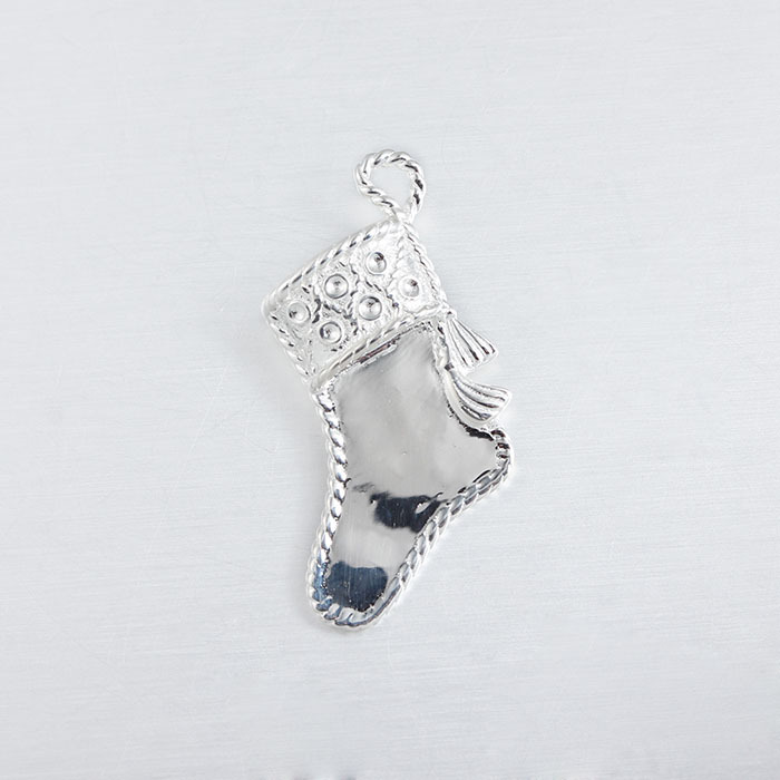 925 Sterling Silver Enamel Christmas Sock Charms