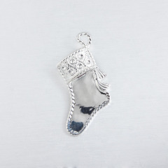 925 Sterling Silver Enamel Christmas Sock Charms