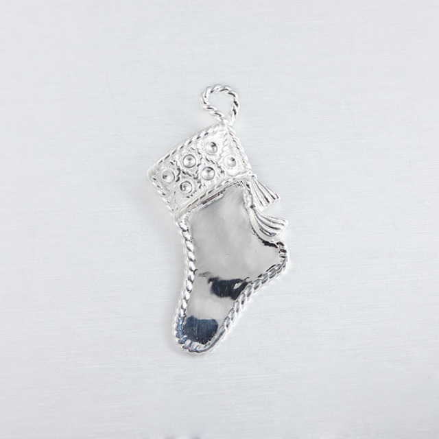 925 Sterling Silver Enamel Christmas Sock Charms