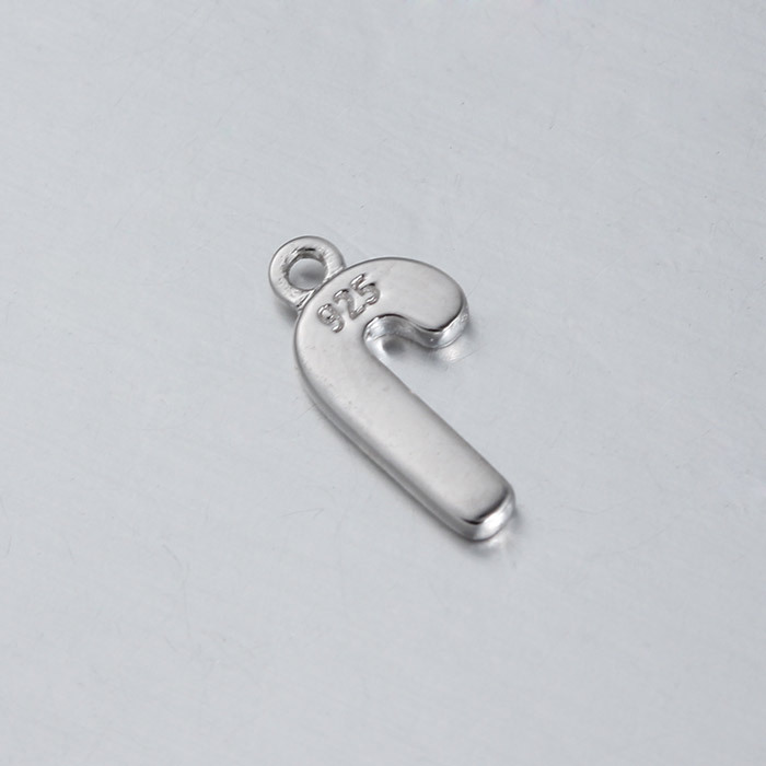 925 Sterling Silver Enamel Candy Cane Charm