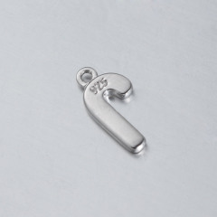 925 Sterling Silver Enamel Candy Cane Charm