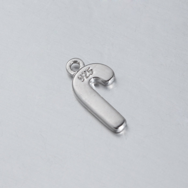 925 Sterling Silver Enamel Candy Cane Charm