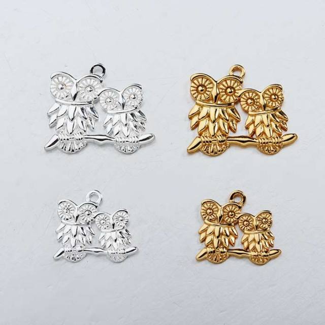 925 Sterling Silver Owl Shape Charm