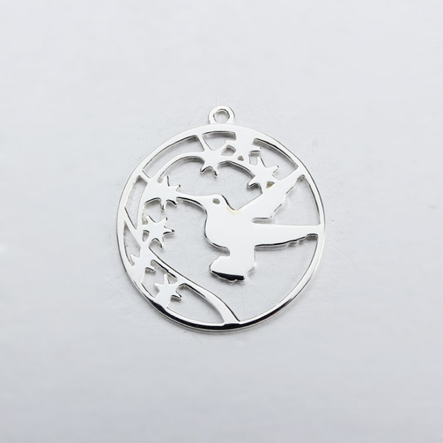 925 Sterling Silver Peace Pigeon Charm