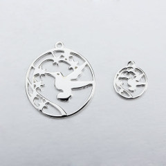 925 Sterling Silver Peace Pigeon Charm