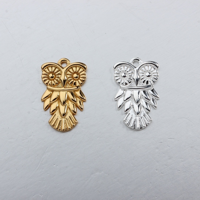925 Sterling Silver Flexible Owl Charm