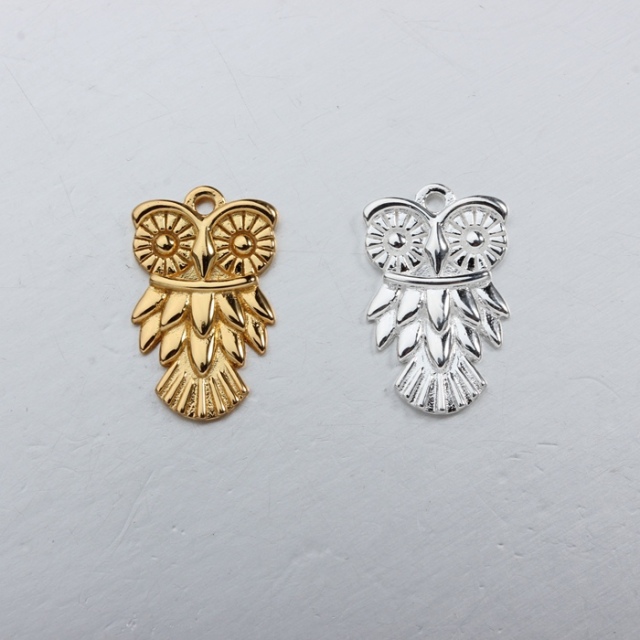 925 Sterling Silver Flexible Owl Charm