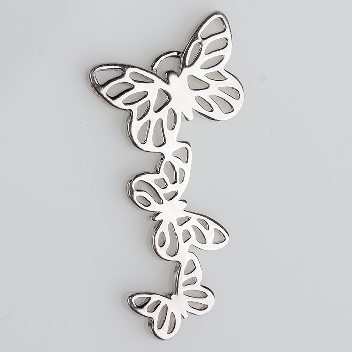 925 Sterling Silver Butterfly Flying Charm