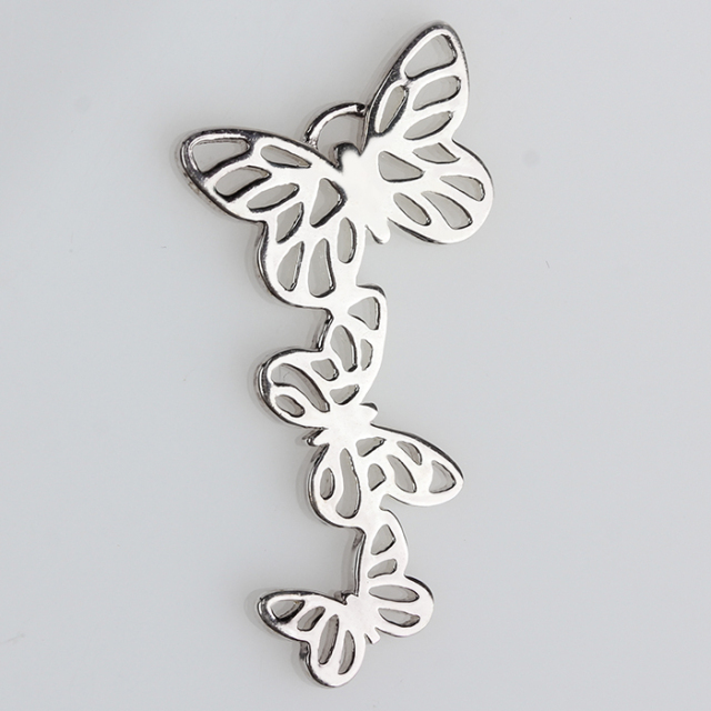 925 Sterling Silver Butterfly Flying Charm