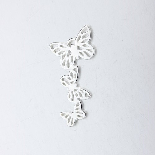 925 Sterling Silver Butterfly Flying Charm