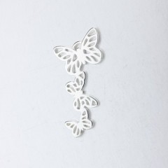 925 Sterling Silver Butterfly Flying Charm