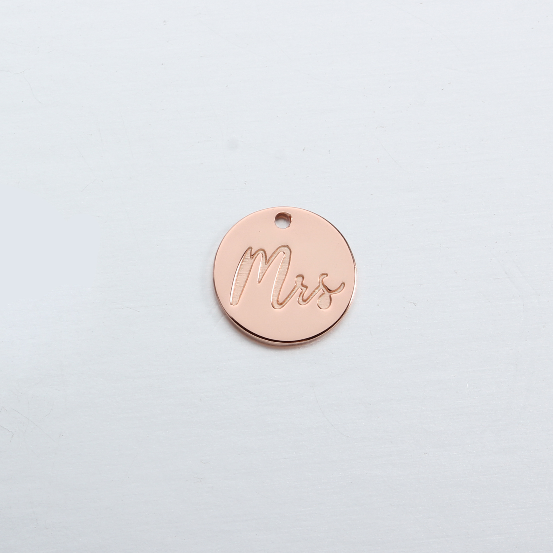 925 Sterling Silver Letter Mrs Coin Charm