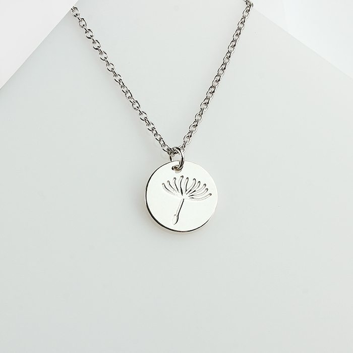 925 Sterling Silver Dandelion Coin Charm