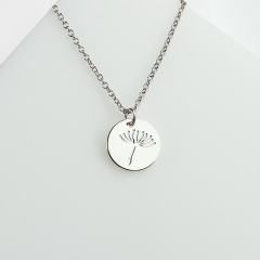 925 Sterling Silver Dandelion Coin Charm