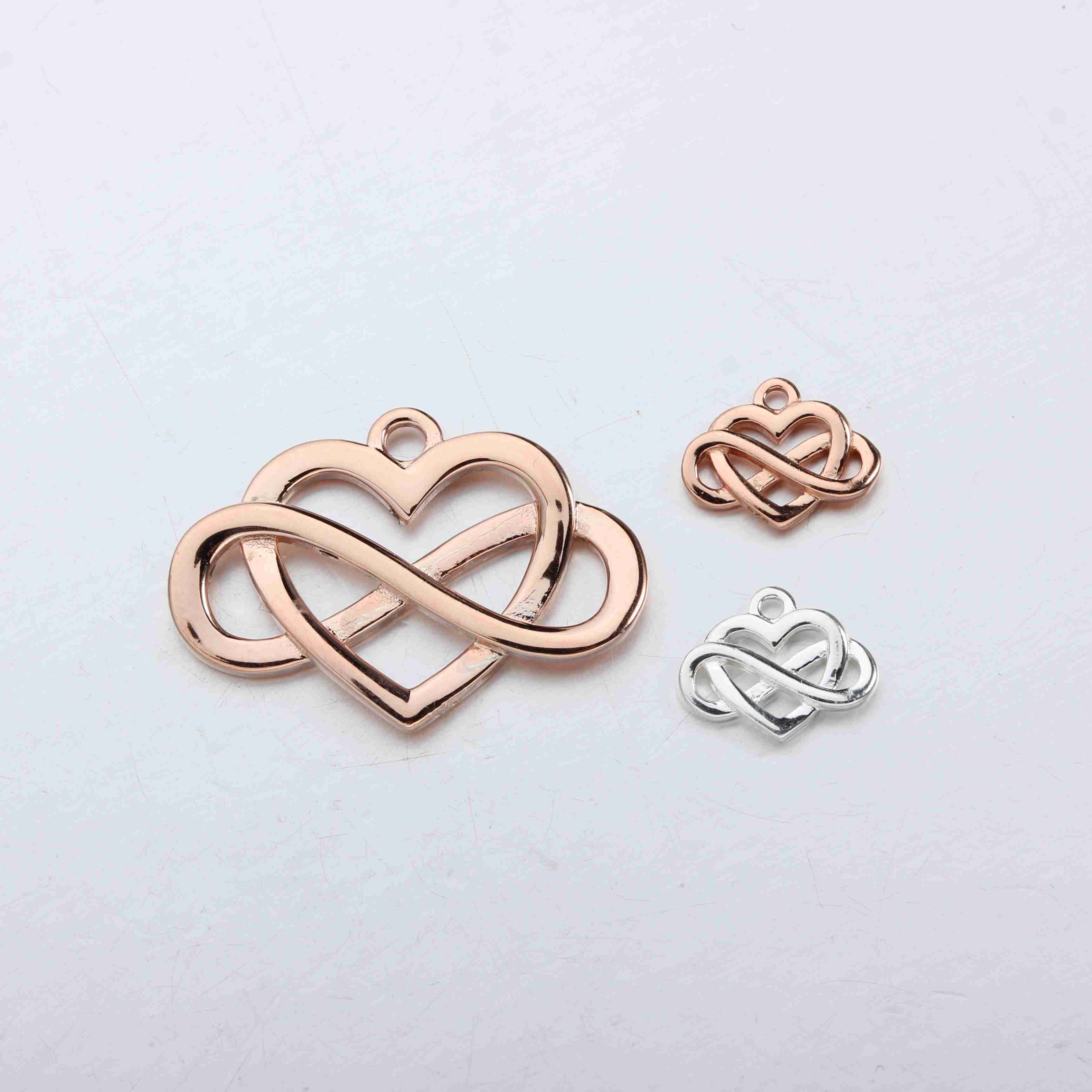 925 Sterling Silver Heart Charm -Bigger