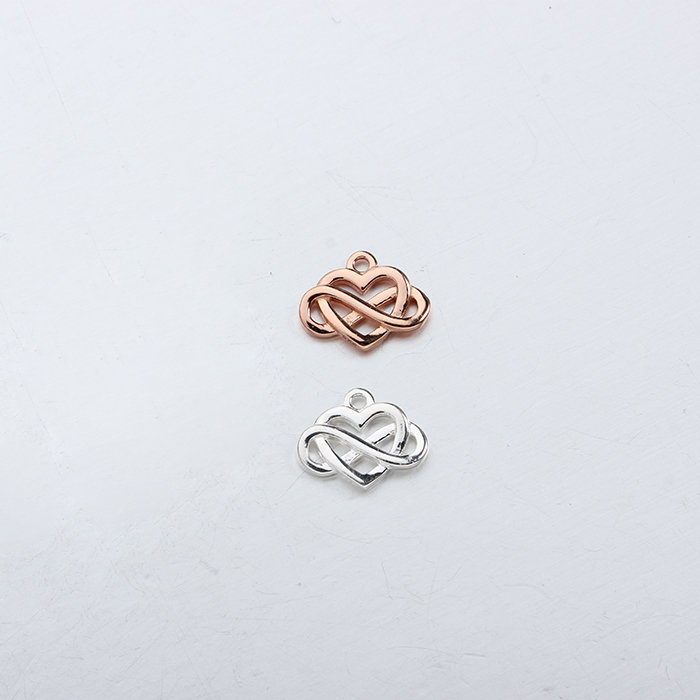 925 Sterling Silver Heart Charm -Smaller