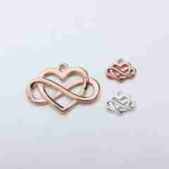 925 Sterling Silver Heart Charm -Smaller