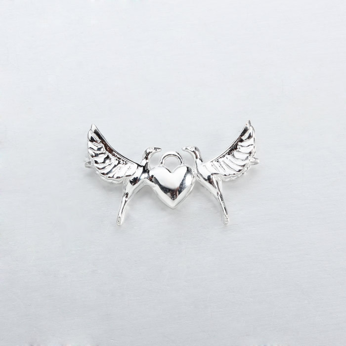 925 Sterling Silver Bird Heart Peace Diy Jewelry Charm