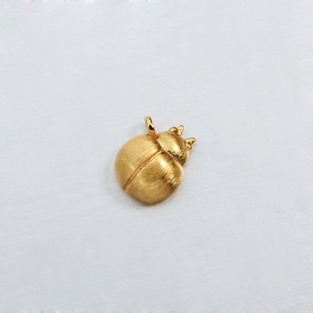 925 Sterling Silver Brushed Ladybug Charms