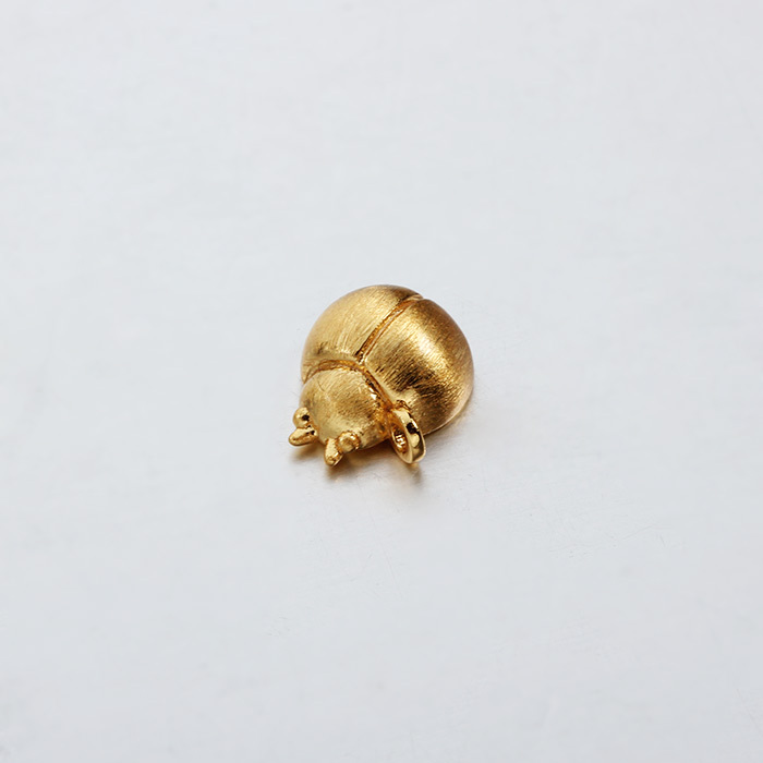 925 Sterling Silver Brushed Ladybug Charms