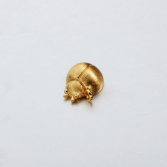 925 Sterling Silver Brushed Ladybug Charms