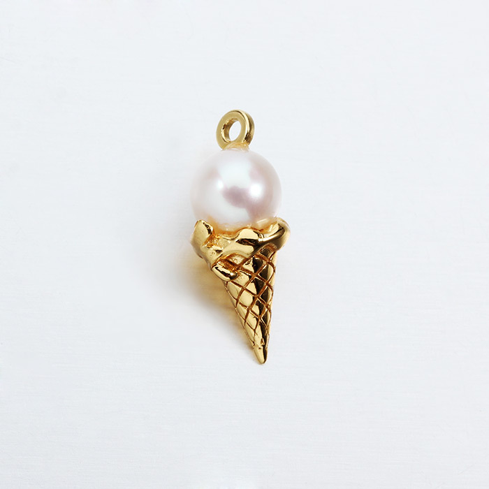 925 Sterling Silver Pearl Ice-Cream Charms