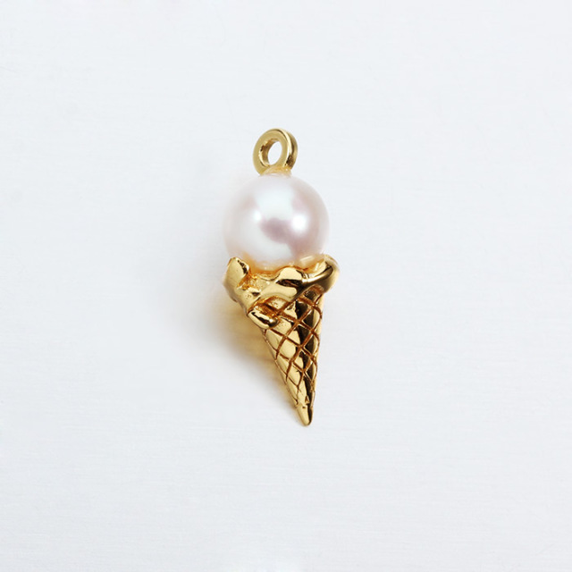 925 Sterling Silver Pearl Ice-Cream Charms