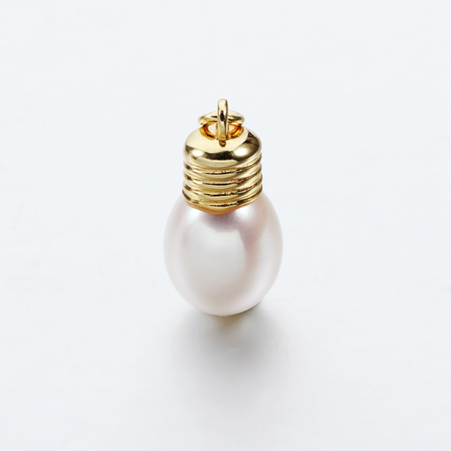 925 Sterling Silver Pearl Bulb Charm