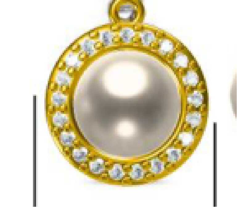 925 Sterling Silver Circle Charm With Pearl