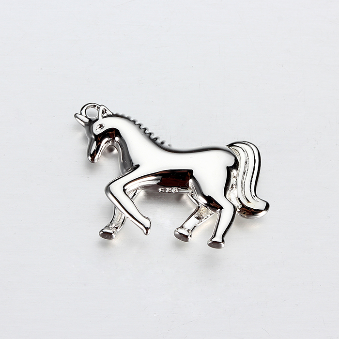 925 Sterling Silver 3D Unicorn Charm