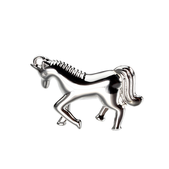 925 Sterling Silver 3D Unicorn Charm