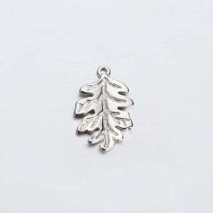 925 Sterling Silver Oak Leaf Charm Jewelry -15mm